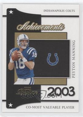 2004 Playoff Prestige - Achievements #A-5 - Peyton Manning