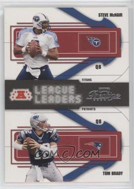 2004 Playoff Prestige - League Leaders #LL-6 - Steve McNair, Tom Brady