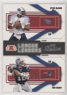 2004 Playoff Prestige - League Leaders #LL-6 - Steve McNair, Tom Brady