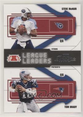 2004 Playoff Prestige - League Leaders #LL-6 - Steve McNair, Tom Brady