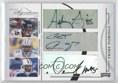 2004 Prime Signatures - Prime Pairings #PP-25 - Ashley Lelie, Charles Rogers, Derrick Mason, Don Maynard, Laveranues Coles, Michael Irvin /24