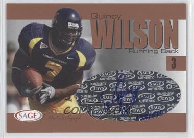 2004 SAGE - Autographs - Bronze #A45 - Quincy Wilson /570