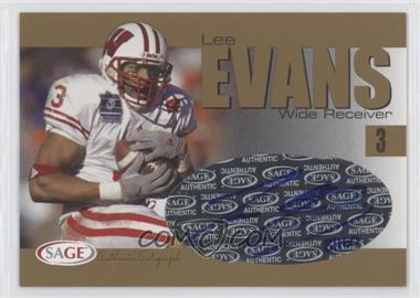 2004 SAGE - Autographs - Gold #A11 - Lee Evans /160