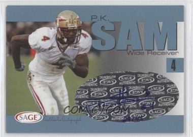 2004 SAGE - Autographs - Platinum #A37 - P.K. Sam /45