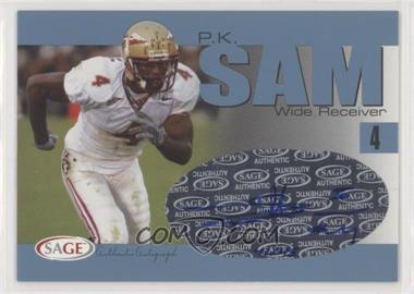 2004 SAGE - Autographs - Platinum #A37 - P.K. Sam /45