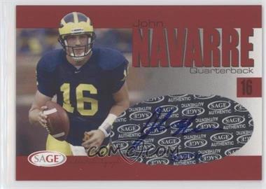 2004 SAGE - Autographs - Red #A28 - John Navarre /440