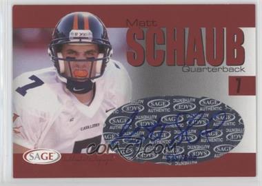 2004 SAGE - Autographs - Red #A38 - Matt Schaub /600