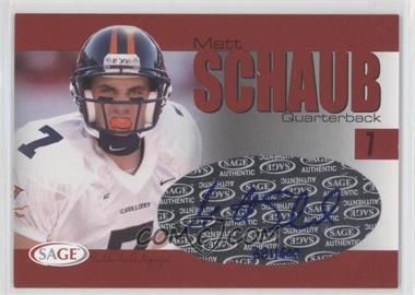 2004 SAGE - Autographs - Red #A38 - Matt Schaub /600