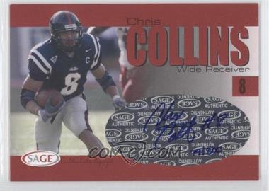 2004 SAGE - Autographs - Red #A8 - Chris Collins /300