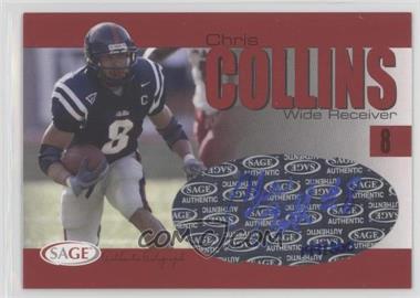 2004 SAGE - Autographs - Red #A8 - Chris Collins /300