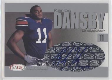 2004 SAGE - Autographs - Silver #A9 - Karlos Dansby /300