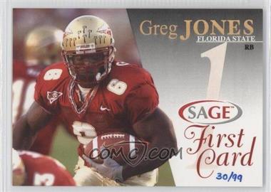 2004 SAGE - First Card #GJ - Greg Jones /99