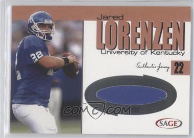 2004 SAGE - Jerseys - Bronze #J10 - Jared Lorenzen /75