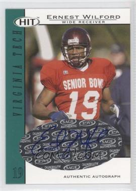 2004 SAGE Hit - Autographs - Emerald #A19 - Ernest Wilford