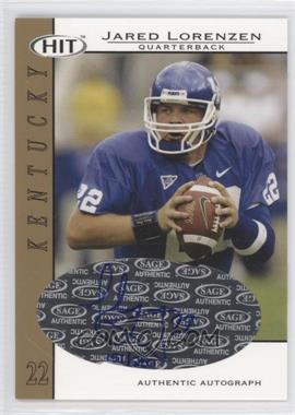 2004 SAGE Hit - Autographs - Gold #A22 - Jared Lorenzen /250