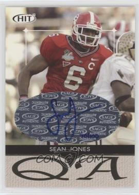 2004 SAGE Hit - Q & A - Autographs #QA36 - Sean Jones /100