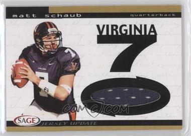 2004 SAGE Jersey Update - [Base] #19 - Matt Schaub