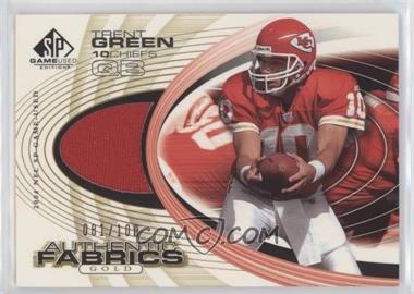 2004 SP Game Used Edition - Authentic Fabrics - Gold #AF-TR - Trent Green /100