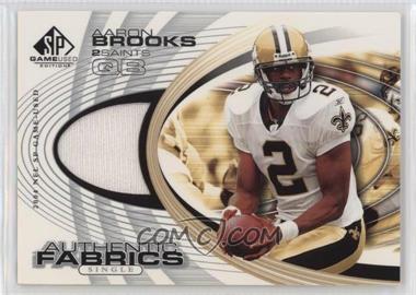 2004 SP Game Used Edition - Authentic Fabrics #AF-BR - Aaron Brooks