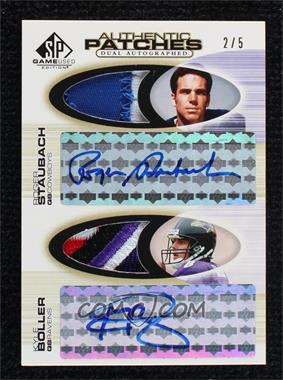 2004 SP Game Used Edition - Authentic Patches Autographed Dual #AAP2-SB - Roger Staubach, Kyle Boller /5