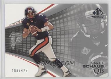 2004 SP Game Used Edition - [Base] #177 - Authentic Rookies - Matt Schaub /425 [Noted]