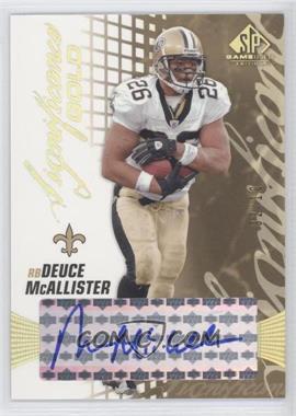 2004 SP Game Used Edition - SIGnificance - Gold #SIG-DE - Deuce McAllister /10