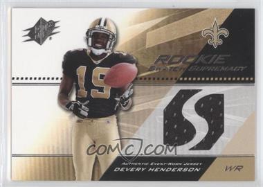 2004 SPx - Rookie Swatch Supremacy #SWR-DE - Devery Henderson