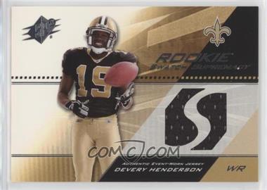 2004 SPx - Rookie Swatch Supremacy #SWR-DE - Devery Henderson