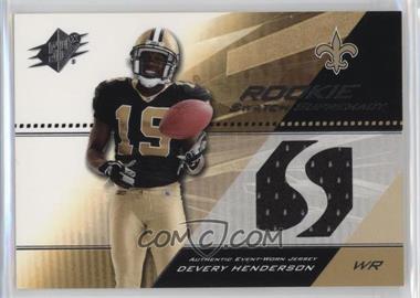 2004 SPx - Rookie Swatch Supremacy #SWR-DE - Devery Henderson