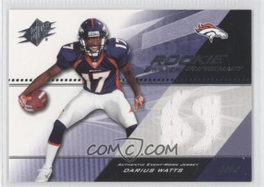 2004 SPx - Rookie Swatch Supremacy #SWR-DW - Darius Watts