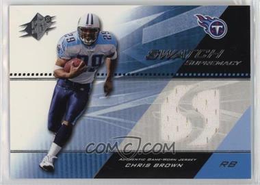 2004 SPx - Swatch Supremacy #SW-CB - Chris Brown [EX to NM]