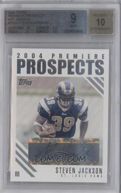 2004 Topps - 2004 Premiere Prospects Autographs #PP-SJ - Steven Jackson /100 [BGS 9 MINT]