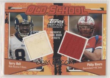 2004 Topps Draft Picks & Prospects - Old School Dual Relics #OS-HR - Torry Holt, Philip Rivers /199