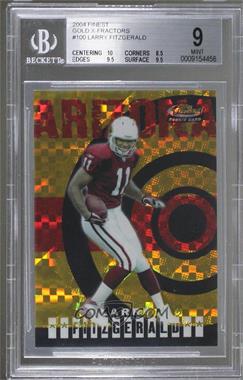 2004 Topps Finest - [Base] - Box Topper Gold X-Fractor #100 - Larry Fitzgerald /150 [BGS 9 MINT]