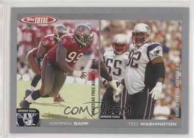 2004 Topps Total - [Base] - Silver #242 - Warren Sapp, Ted Washington