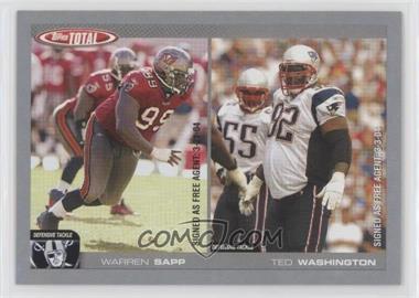 2004 Topps Total - [Base] - Silver #242 - Warren Sapp, Ted Washington