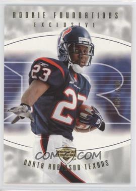 2004 Upper Deck Foundations - [Base] - Exclusive Gold #171 - Rookie Foundations - Dunta Robinson /100