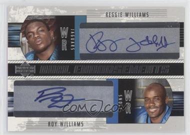 2004 Upper Deck Foundations - Dual Endorsements #DE-FW - Reggie Williams, Roy Williams