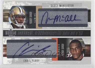 2004 Upper Deck Foundations - Dual Endorsements #DE-MP - Deuce McAllister, Chris Perry