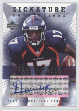 2004 Upper Deck Foundations - Signature Foundations #SF-DW - Darius Watts