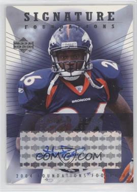 2004 Upper Deck Foundations - Signature Foundations #SF-TB - Tatum Bell