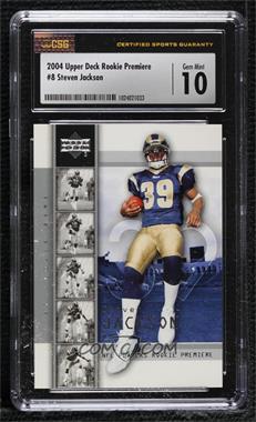 2004 Upper Deck NFL Players Rookie Premiere - [Base] #8 - Steven Jackson [CSG 10 Gem Mint]