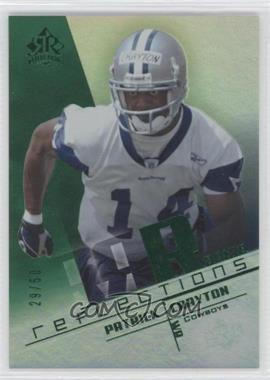 2004 Upper Deck Reflections - [Base] - Green #232 - Patrick Crayton /50