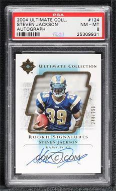 2004 Upper Deck Ultimate Collection - [Base] #124 - Rookie Signatures - Steven Jackson /250 [PSA 8 NM‑MT]