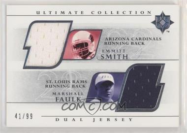 2004 Upper Deck Ultimate Collection - Ultimate Game Jersey Duals #UGJ2-SF - Emmitt Smith, Marshall Faulk /99