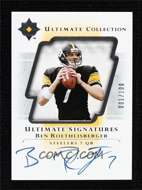 2004 Upper Deck Ultimate Collection - Ultimate Signatures #US-BR - Ben Roethlisberger /100 [Noted]