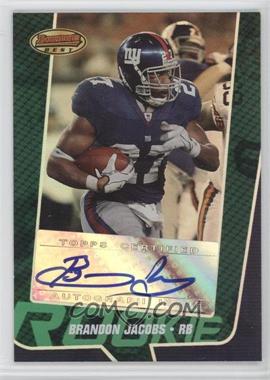 2005 Bowman's Best - [Base] - Green #134 - Rookie - Brandon Jacobs /599