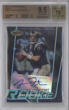 2005 Bowman's Best - [Base] - Green #153 - Rookie - Ryan Fitzpatrick /599 [BGS 9.5 GEM MINT]