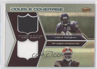 2005 Bowman's Best - Double Coverage Jerseys #DCR-CE - Mark Clayton, Braylon Edwards /50