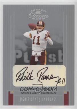 2005 Donruss Classics - [Base] - Significant Signatures Silver #100 - Patrick Ramsey /15